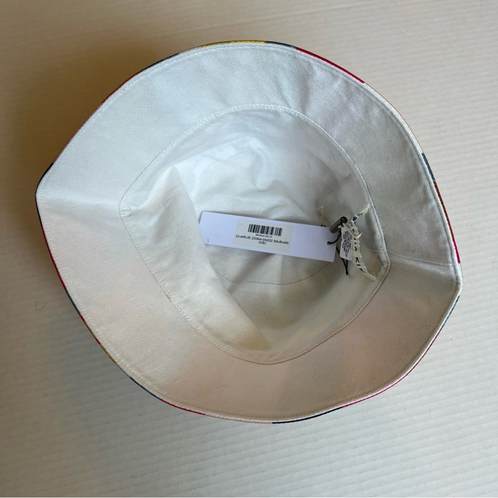 Eugenia Kim OS Charlie Bucket Hat Pink Yellow Brown Blue Linen Blend PackableNWT - Picture 3 of 5